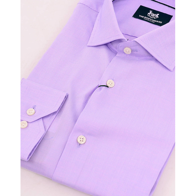 Product THE BOSTONIANS  ΠΟΥΚΑΜΙΣΟ ACORN ΠΟΠΛΙΝΑ CUSTOM FIT Stripe POPLIN Semi-rex Custom FIT base image