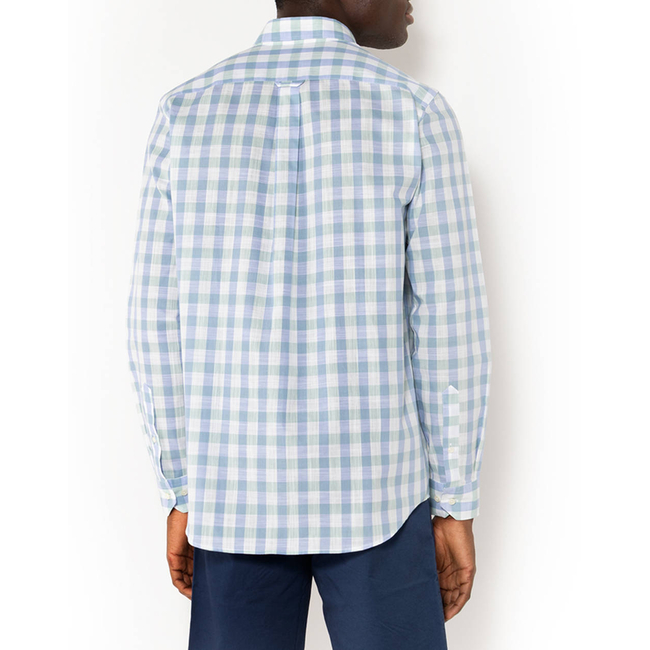 Product THE BOSTONIANS  ΠΟΥΚΑΜΙΣΟ MAVERICK ΦΛΑΜΑ REGULAR FIT MedCheck SLUB Button-down Regular fit base image