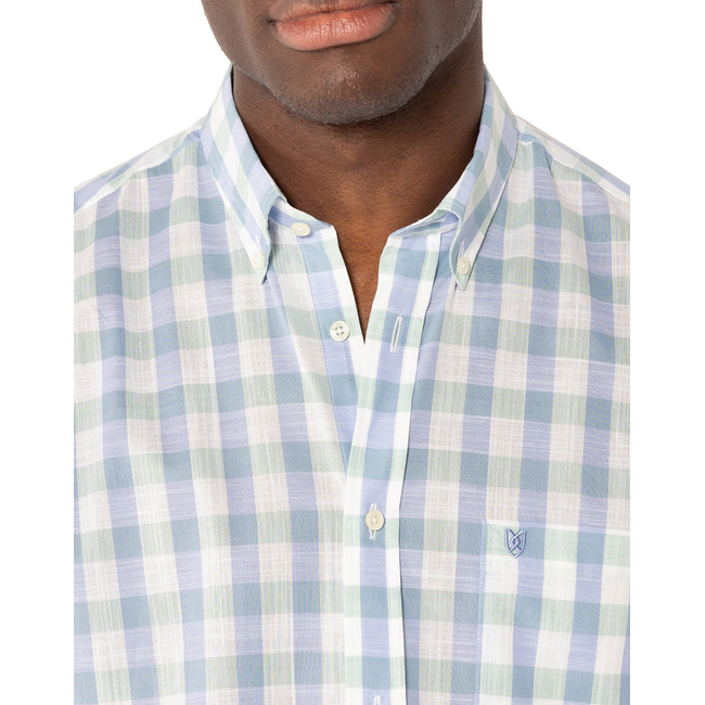 Product THE BOSTONIANS  ΠΟΥΚΑΜΙΣΟ MAVERICK ΦΛΑΜΑ REGULAR FIT MedCheck SLUB Button-down Regular fit base image