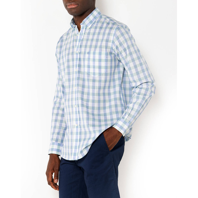 Product THE BOSTONIANS  ΠΟΥΚΑΜΙΣΟ MAVERICK ΦΛΑΜΑ REGULAR FIT MedCheck SLUB Button-down Regular fit base image