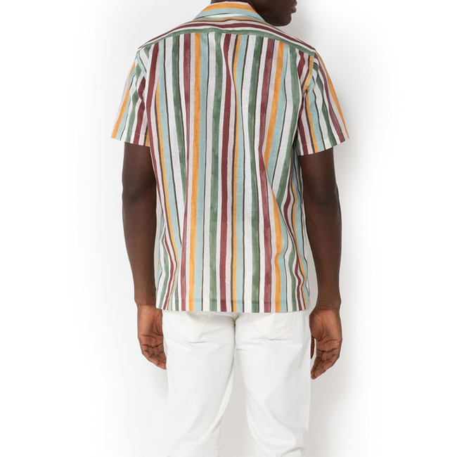 Product THE BOSTONIANS  ΠΟΥΚΑΜΙΣΟ CHARLES ΛΙΝΟ ΒΑΜΒΑΚΙ CUSTOM Print LINEN COTTON Bayron Custom FIT base image