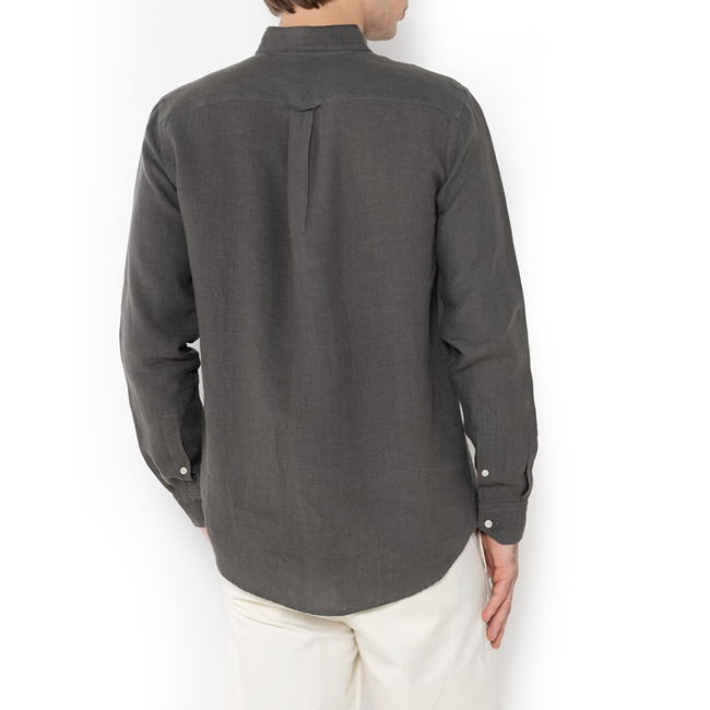 Product THE BOSTONIANS LINEN SHIRT REGULAR FIT Plain LINEN Button-down Regular Fit base image