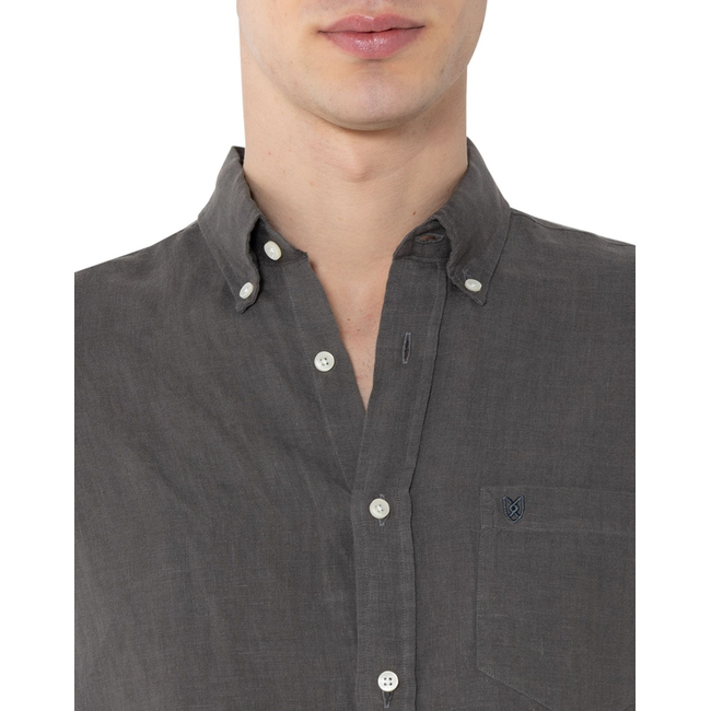 Product THE BOSTONIANS LINEN SHIRT REGULAR FIT Plain LINEN Button-down Regular Fit base image