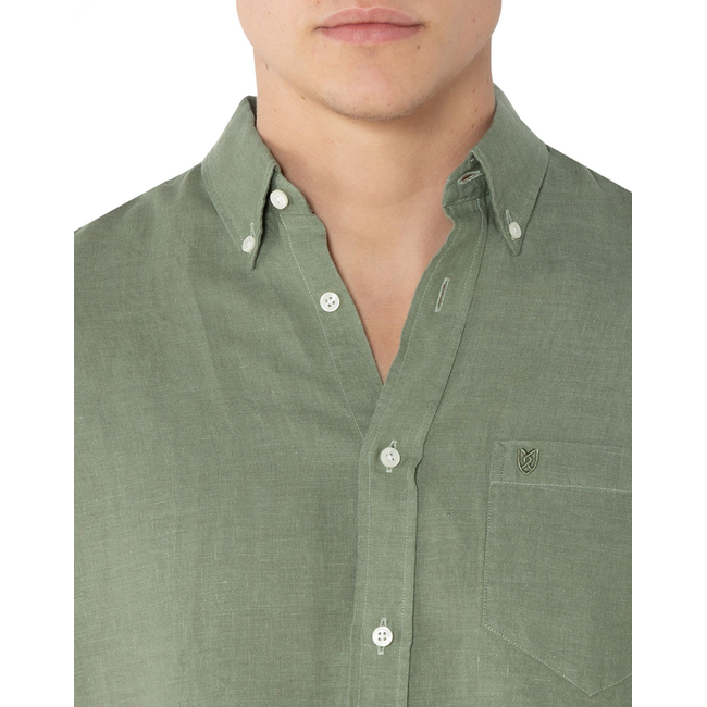 Product THE BOSTONIANS  ΠΟΥΚΑΜΙΣΟ ΛΙΝΟ REGULAR FIT Plain LINEN Button-down Regular Fit base image