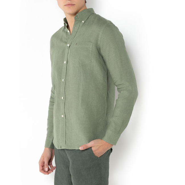 Product THE BOSTONIANS  ΠΟΥΚΑΜΙΣΟ ΛΙΝΟ REGULAR FIT Plain LINEN Button-down Regular Fit base image