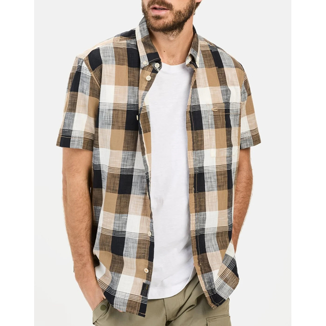 Product CAMEL SHIRT SS checked base image