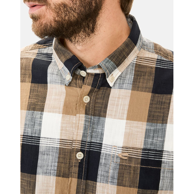 Product CAMEL SHIRT SS checked base image