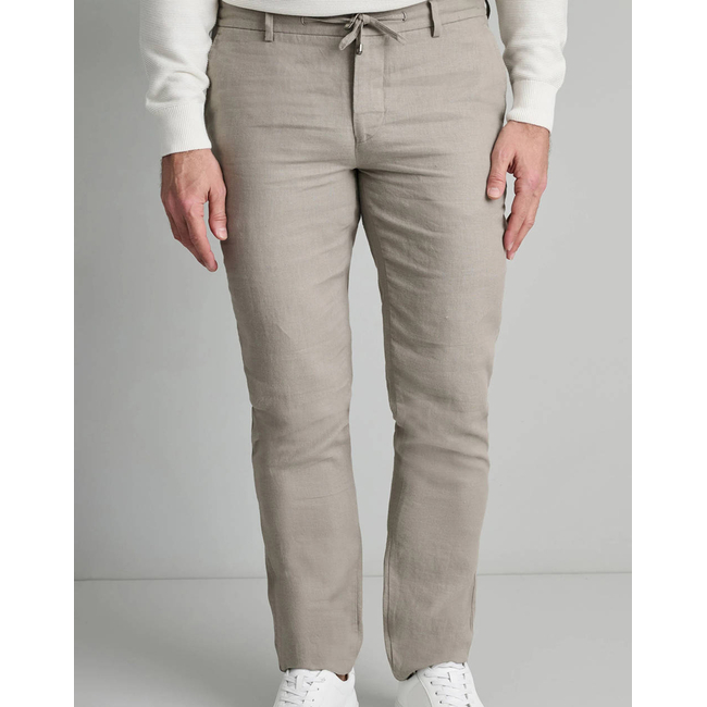 Product NAVY&GREEN DRAWN PLEATLESS PANTS base image