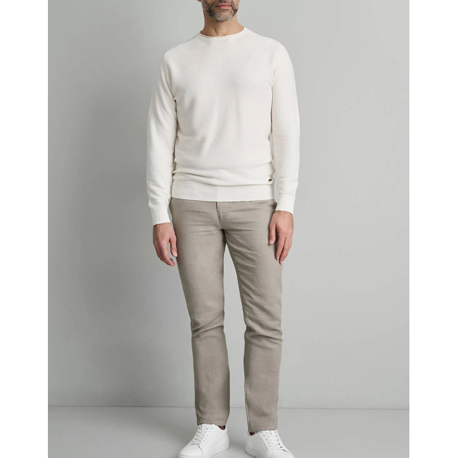 Product NAVY&GREEN DRAWN PLEATLESS PANTS base image