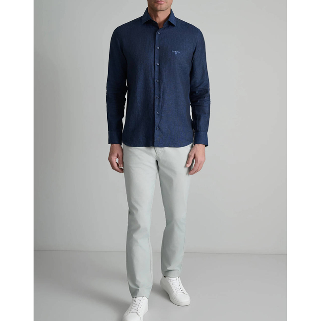 Product NAVY&GREEN MODERN FIT PLEATLESS PANTS base image