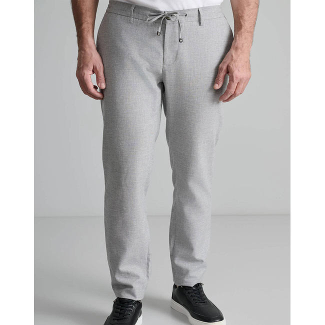 Product NAVY&GREEN DRAWN PLEATLESS PANTS base image