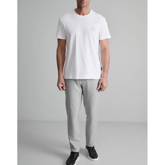 Product NAVY&GREEN DRAWN PLEATLESS PANTS base image