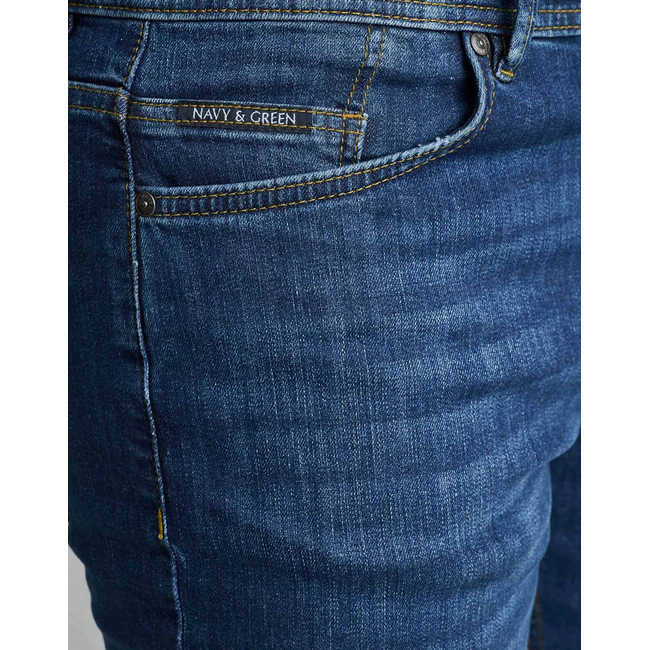 Product NAVY&GREEN DENIM PANTS NORMAL WAIST base image