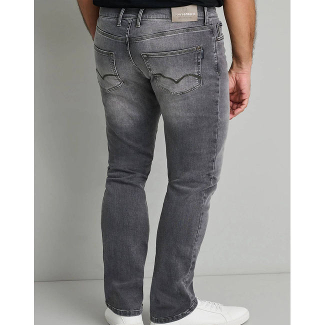 Product NAVY&GREEN LOW WAIST DENIM PANTS base image