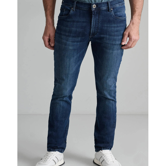 Product NAVY&GREEN LOW WAIST DENIM PANTS base image