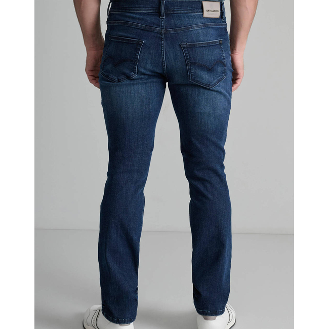 Product NAVY&GREEN LOW WAIST DENIM PANTS base image
