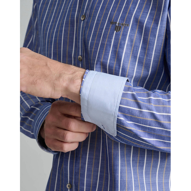 Product NAVY&GREEN COMFORT FIT SHIRT base image