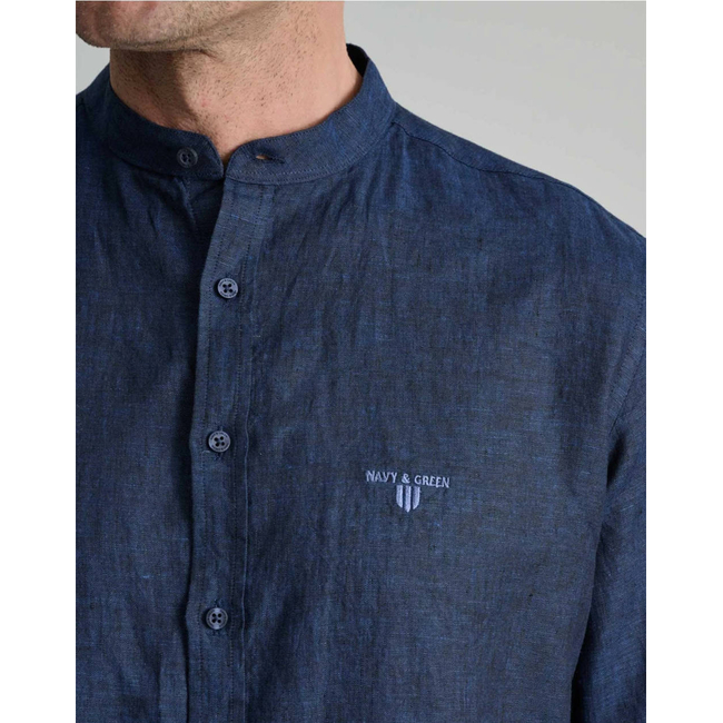 Product NAVY&GREEN MAO SHIRT COMFORT FIT base image