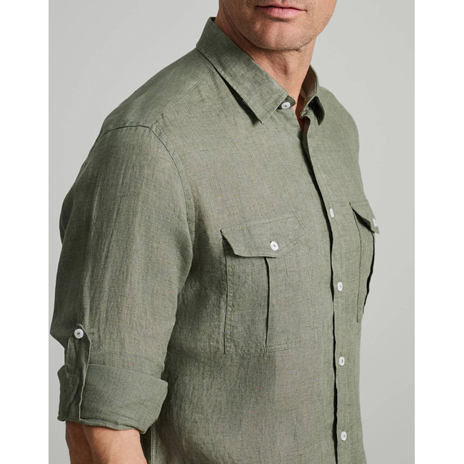 Product NAVY&GREEN FIT LINE SHIRT base image