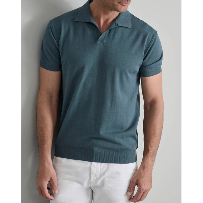 Product NAVY&GREEN KNITTED POLO, SHORT SLEEVE base image