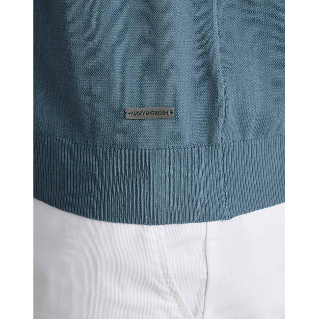 Product NAVY&GREEN KNITTED POLO, SHORT SLEEVE base image