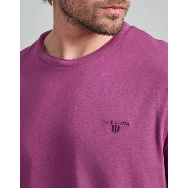 Product NAVY&GREEN V-NECK T-SHIRT base image