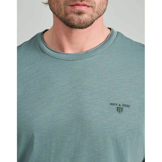 Product NAVY&GREEN V-NECK T-SHIRT base image