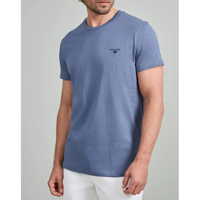 Product NAVY&GREEN ΜΠΛΟΥΖΑ ΛΑΙΜΟΚΟΨΗ base image