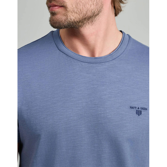 Product NAVY&GREEN ΜΠΛΟΥΖΑ ΛΑΙΜΟΚΟΨΗ base image