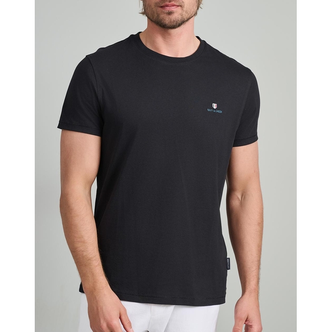 Product NAVY&GREEN V-NECK T-SHIRT base image
