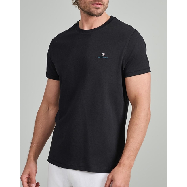 Product NAVY&GREEN V-NECK T-SHIRT base image