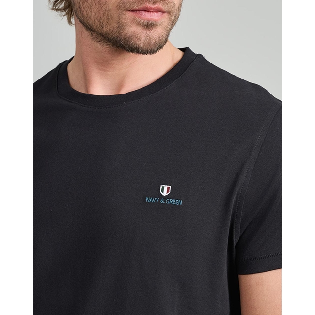 Product NAVY&GREEN V-NECK T-SHIRT base image