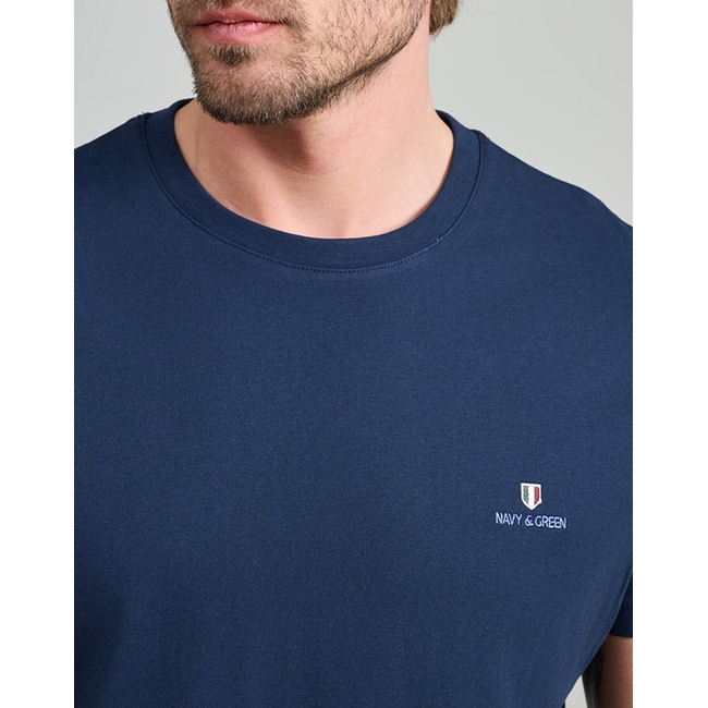 Product NAVY&GREEN V-NECK T-SHIRT base image