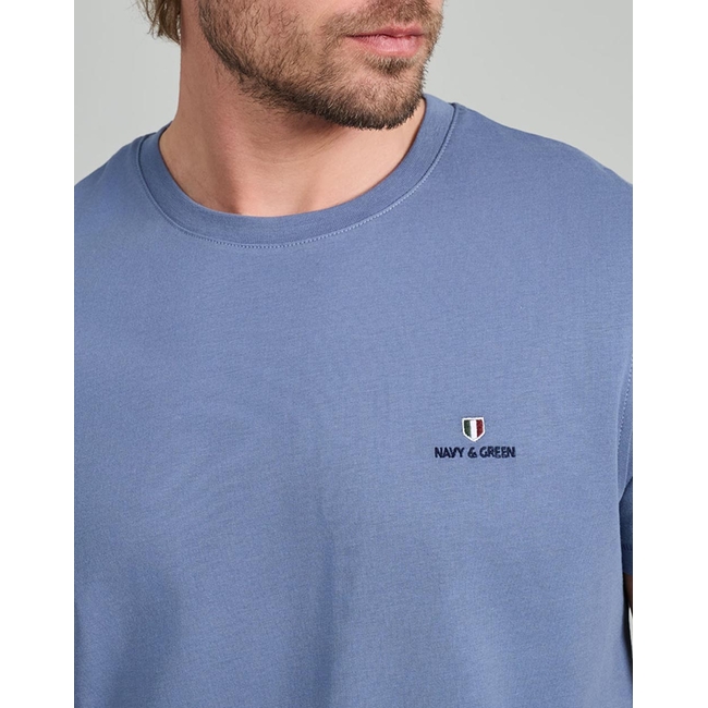 Product NAVY&GREEN V-NECK T-SHIRT base image