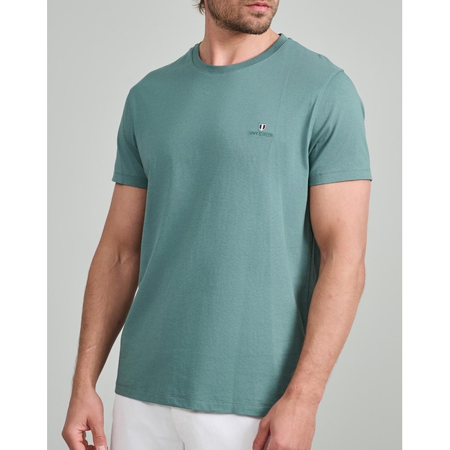 Product NAVY&GREEN V-NECK T-SHIRT base image