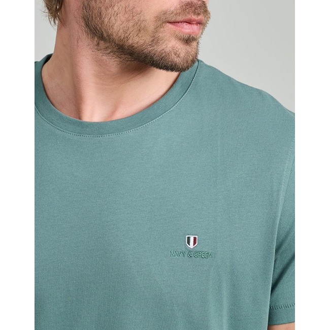 Product NAVY&GREEN V-NECK T-SHIRT base image