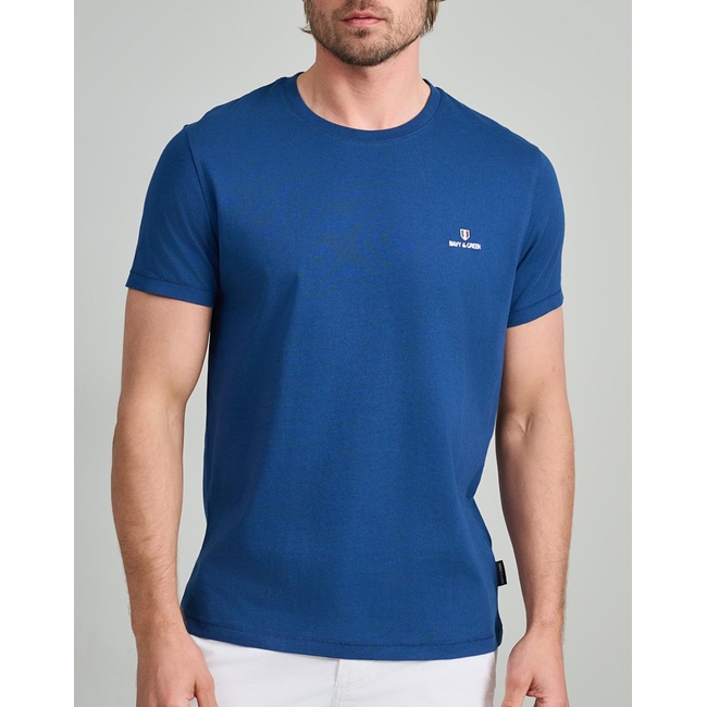 Product NAVY&GREEN V-NECK T-SHIRT base image