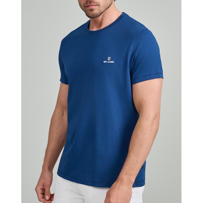 Product NAVY&GREEN V-NECK T-SHIRT base image