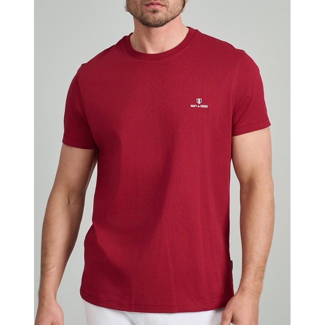 Product NAVY&GREEN V-NECK T-SHIRT base image