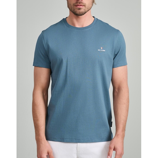 Product NAVY&GREEN ΜΠΛΟΥΖΑ ΛΑΙΜΟΚΟΨΗ base image