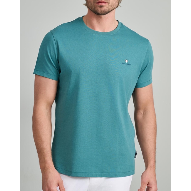 Product NAVY&GREEN V-NECK T-SHIRT base image