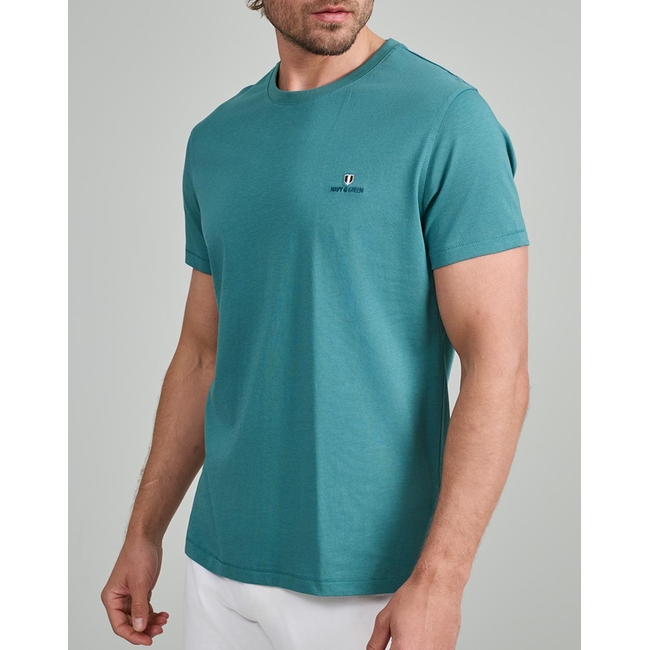 Product NAVY&GREEN V-NECK T-SHIRT base image