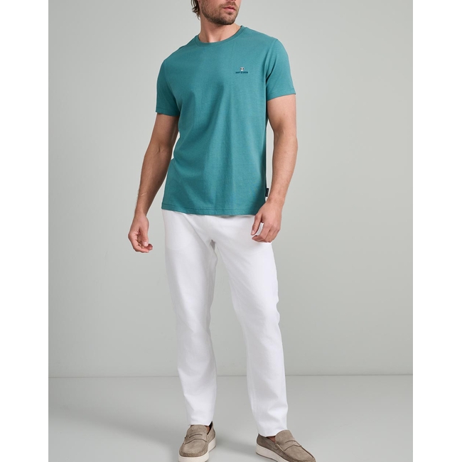 Product NAVY&GREEN V-NECK T-SHIRT base image