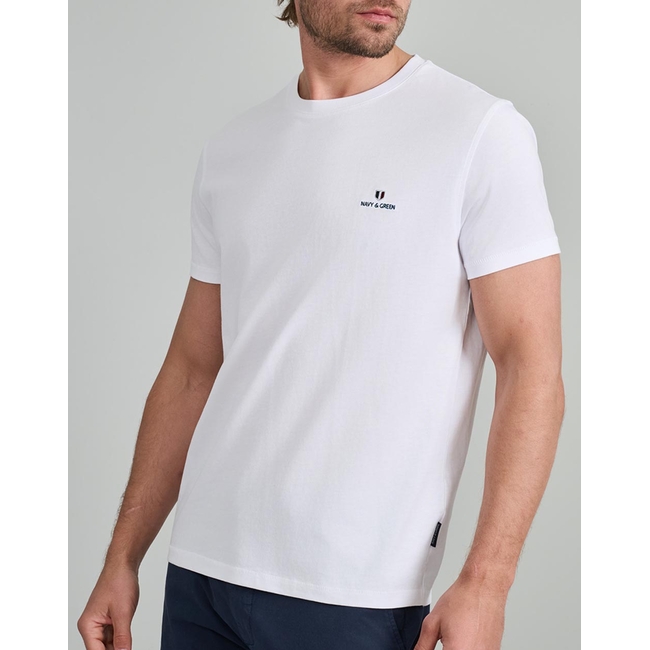 Product NAVY&GREEN V-NECK T-SHIRT base image