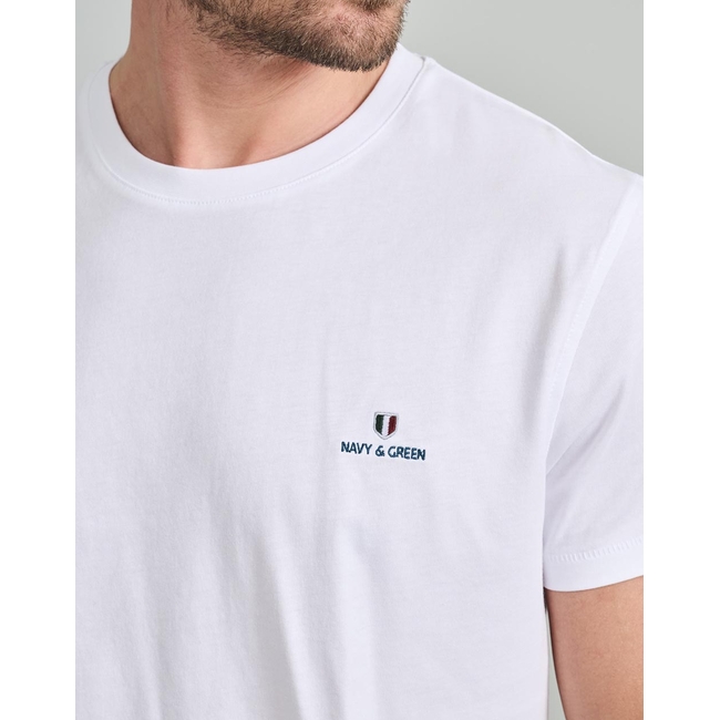 Product NAVY&GREEN V-NECK T-SHIRT base image