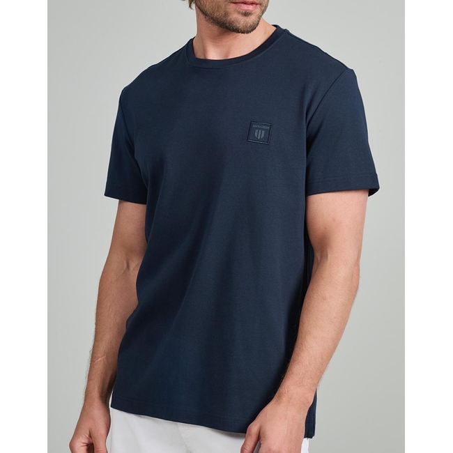 Product NAVY&GREEN V-NECK T-SHIRT base image