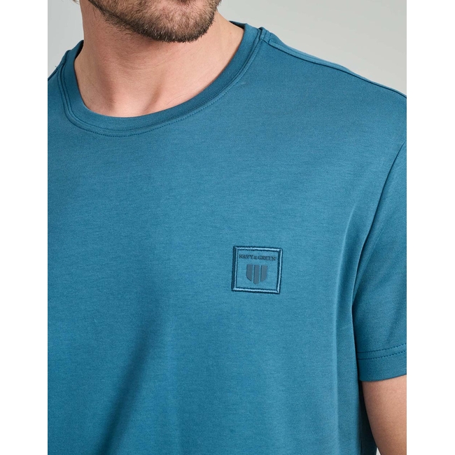 Product NAVY&GREEN V-NECK T-SHIRT base image