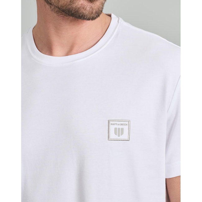 Product NAVY&GREEN V-NECK T-SHIRT base image