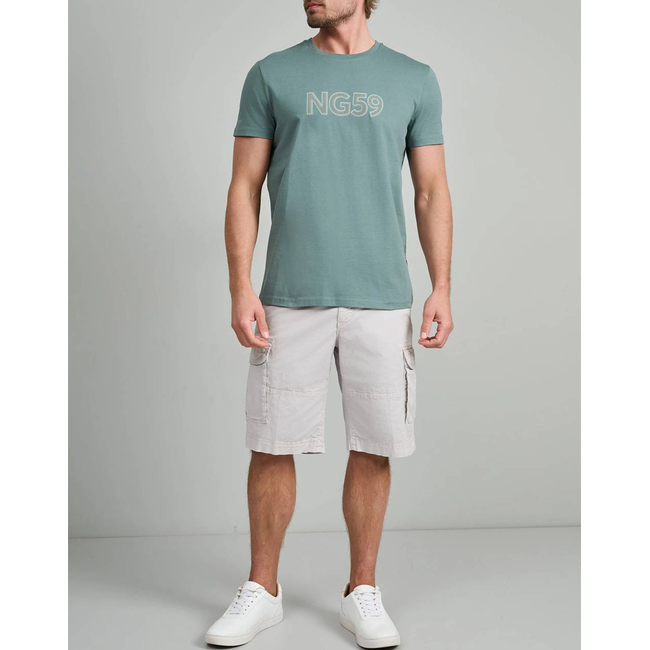 Product NAVY&GREEN V-NECK T-SHIRT base image