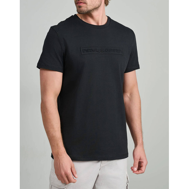 Product NAVY&GREEN V-NECK T-SHIRT base image